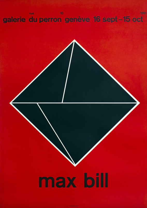 Black diamond with a geometric pattern; black, red