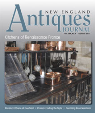 Cover of New England Antiques Journal Magazine; blue, brown
