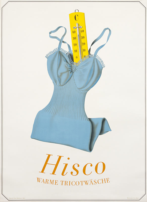 Woman's lined undergarment with thermometer; blue, yellow, orange